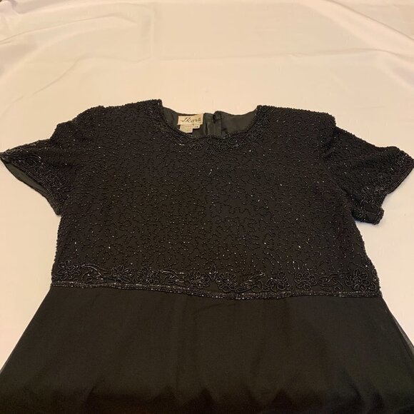 J Kara Beaded Black Midi Dress - Picture 3 of 4